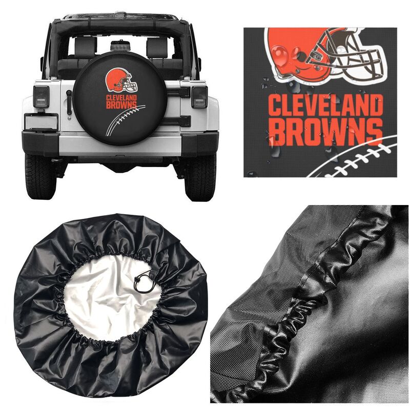 Cleveland Browns 2 Printing tire protection cover car sun protection tire protection covers