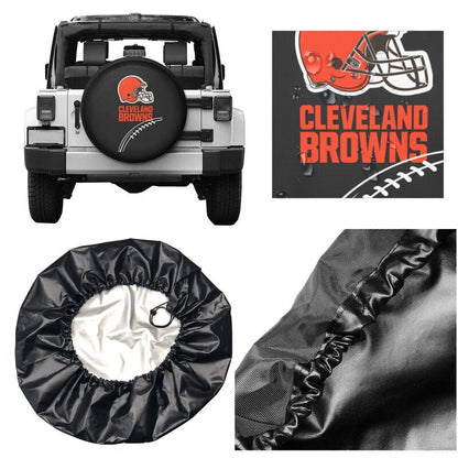 Cleveland Browns 2 Printing tire protection cover car sun protection tire protection covers