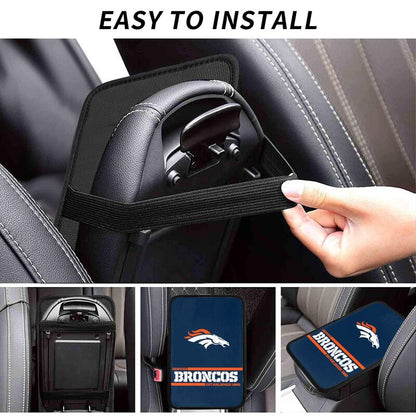 Denver Broncos Printed car armrest box pad Protective pad