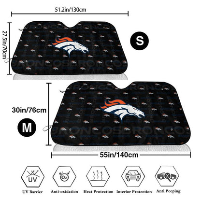 Denver Broncos Printed is suitable for front Car windshield sunshades Car windshield sunshades