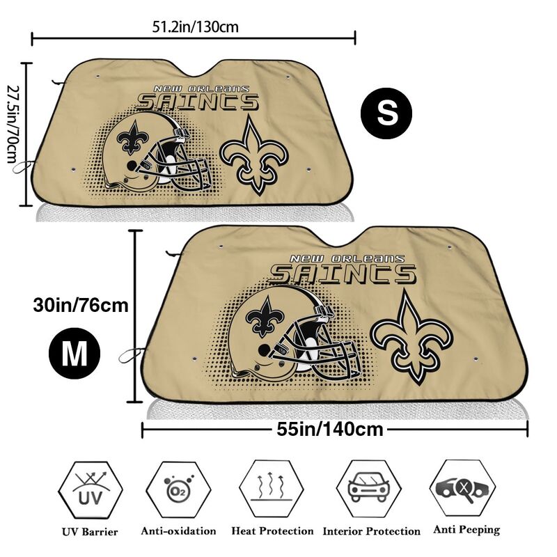 New Orleans Saints Printing Car windshield sunshades is suitable car front windshield sunshades