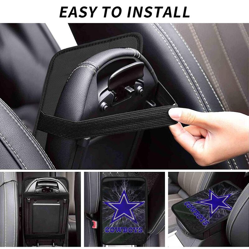 Car armrest box pad Dallas Cowboys Printed central armrest box pad anti slip pad
