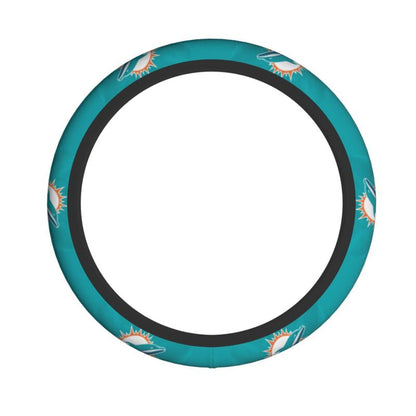 Miami Dolphins 2 Printed breathable elastic steering wheel anti slip cover
