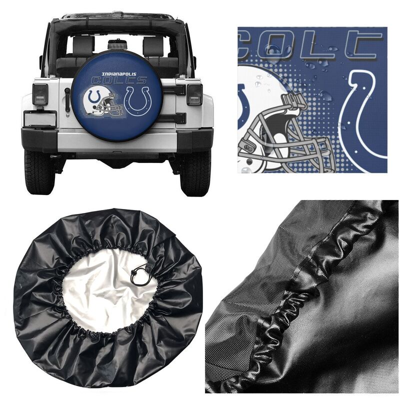 Indianapolis Colts Print car tire protection cover car spare tire dust protection covers