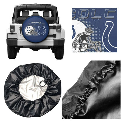 Indianapolis Colts Print car tire protection cover car spare tire dust protection covers