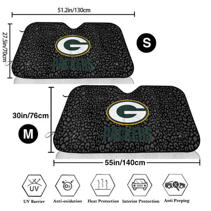Green Bay Packers Printed Car windshield sunshades is suitable front Car windshield sunshades