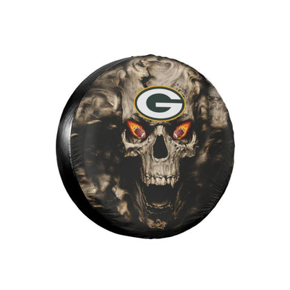 Green Bay Packers print Skull print car tire cover tire dust cover