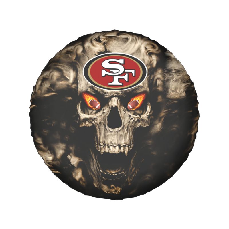 San Francisco 49ers print Skull print car tire cover tire dust cover