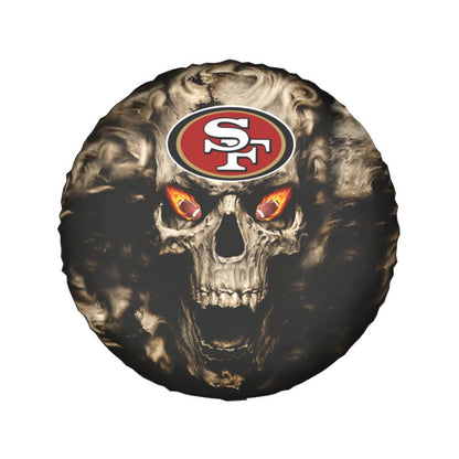 San Francisco 49ers print Skull print car tire cover tire dust cover