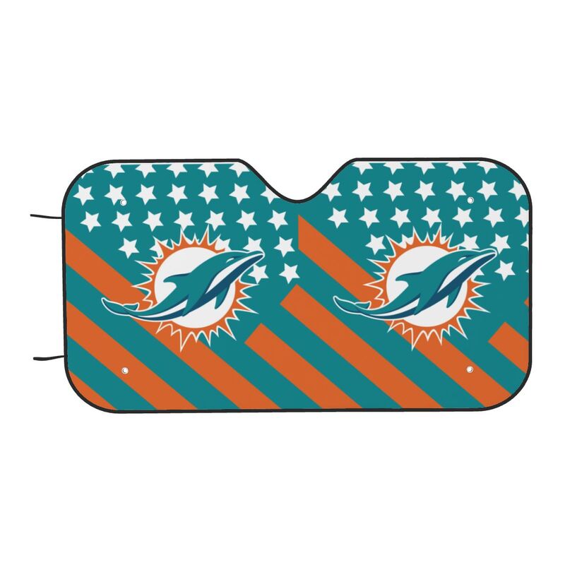 Miami Dolphins Print Car windshield sunshades suitable for front Car windshield sunshades