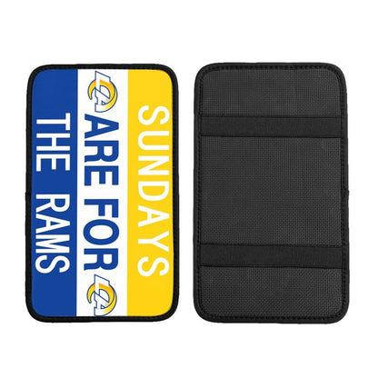 Los Angeles Rams Personalized printed car armrest cover Car handrail box cushion