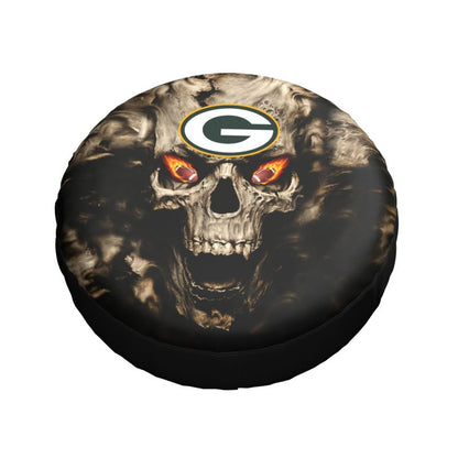 Green Bay Packers print Skull print car tire cover tire dust cover