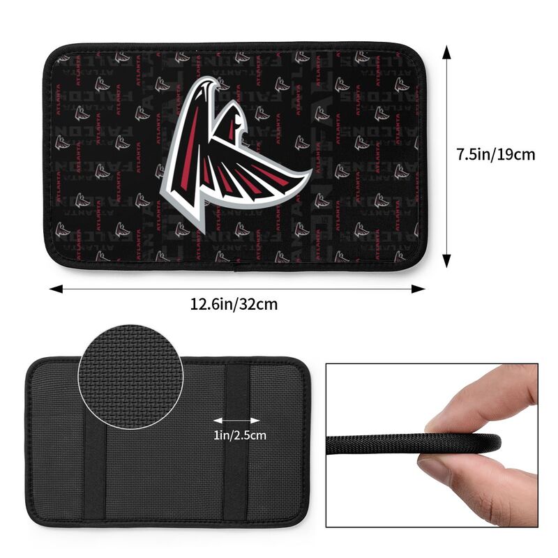 Atlanta Falcons printed Car handrail cushion Personalized car armrest cover