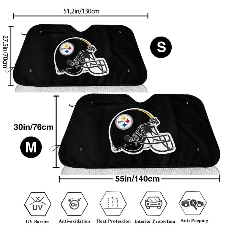 Pittsburgh Steelers Printed multi size front windshield sunshade car windshield sunshade