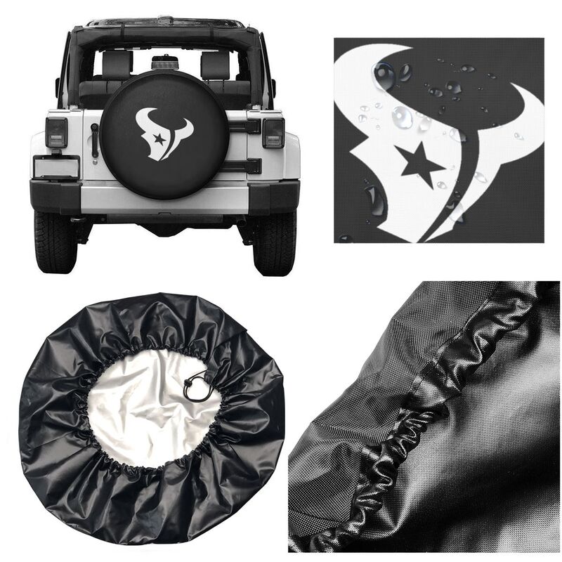 Houston Texans 4 Print tire protection covers car sunscreen tire protection covers