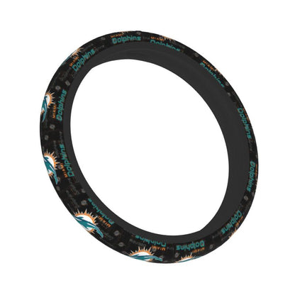 Miami Dolphins Printed elastic steering wheel cover breathable protective cover