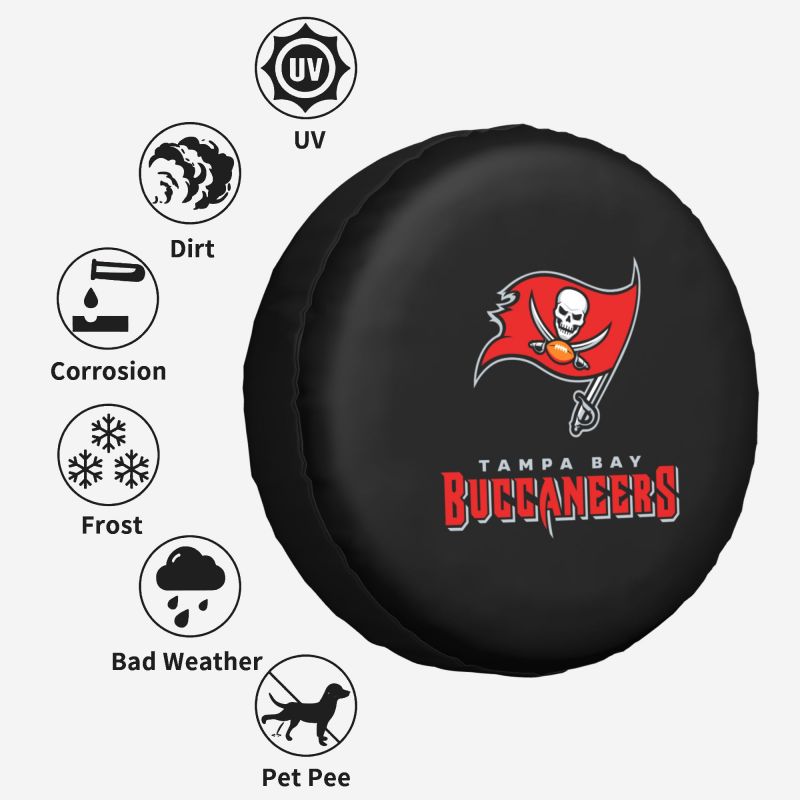 Tampa Bay Buccaneers Car tire protective cover waterproof and dustproof tire cover