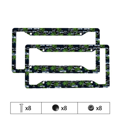 Seattle Seahawks Print Car license plate frame four hole license plate holder (one pair)
