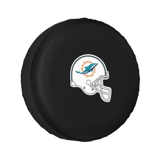 Miami Dolphins 3 Car tire protective cover waterproof and dustproof tire cover