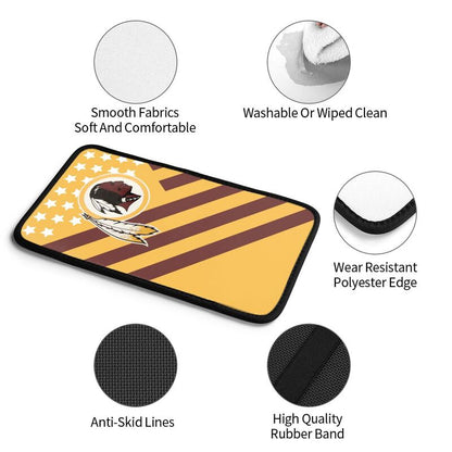 Car armrest box pad Washington Commanders Printed central armrest box pad protective pad