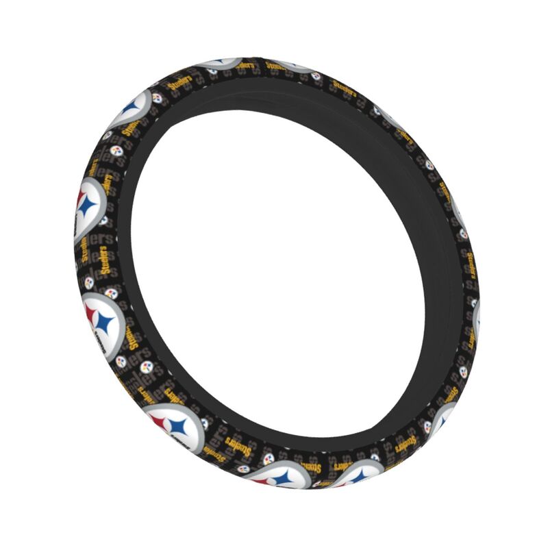 Pittsburgh Steelers 2 Printed breathable elastic steering wheel anti slip cover