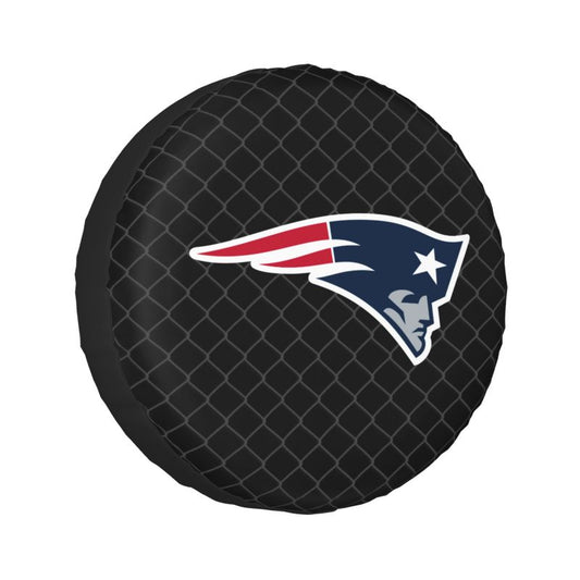 New England Patriots Grid background car tire waterproof dustproof protective cover