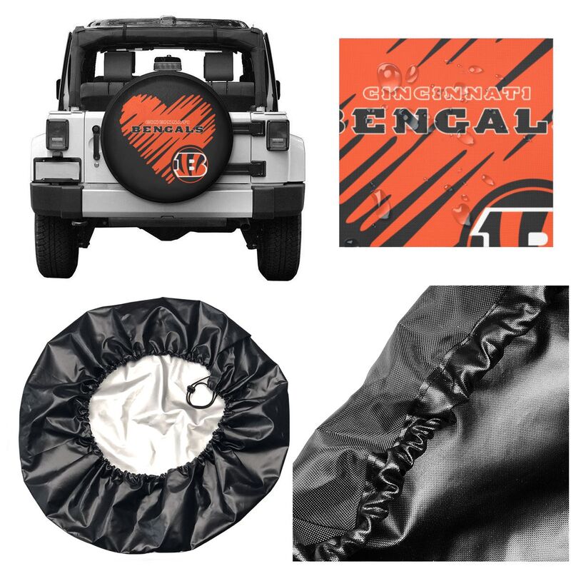 Cincinnati Bengals Printed car spare tire dust protection cover tire protection cover