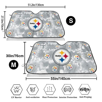 Pittsburgh Steelers Printed multi size car front windshield sunshade car windshield sunshade