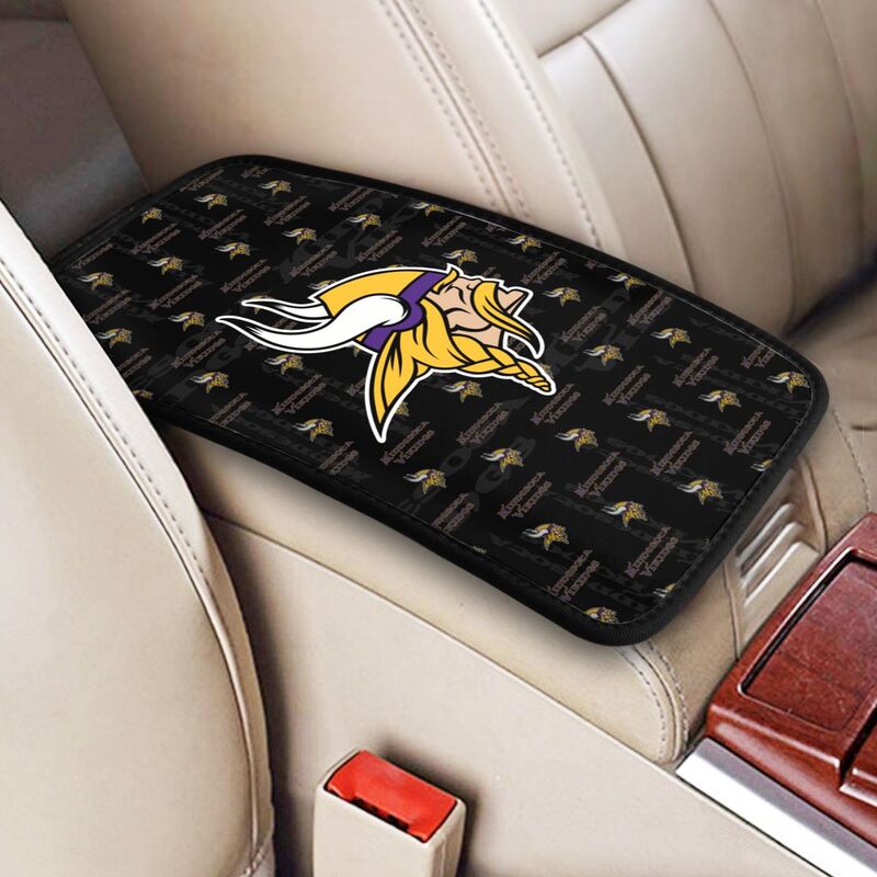 Minnesota Vikings printed Car handrail cushion Personalized car armrest cover