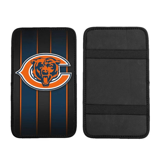 Car armrest box pad Chicago Bears 2 Printed central armrest box cushion protective pad