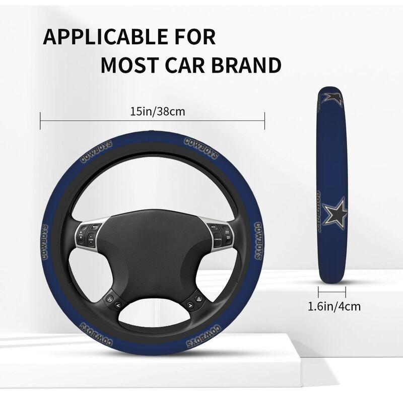 Dallas Cowboys Printed elastic steering wheel cover anti slip breathable