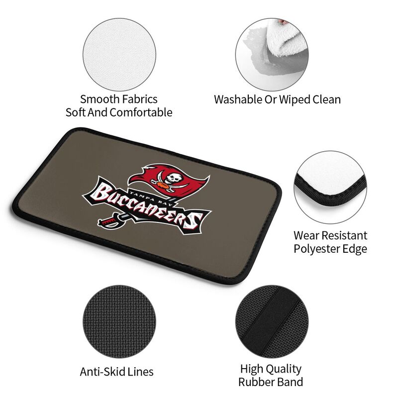 Car armrest box pad Tampa Bay Buccaneers 6 Printed center armrest box pad protective pad