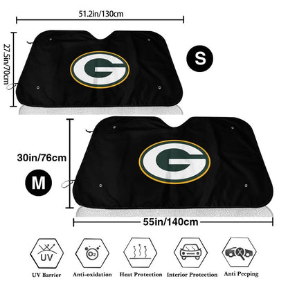 Green Bay Packers 4 Printing suitable for front Car windshield sunshades Car windshield sunshades