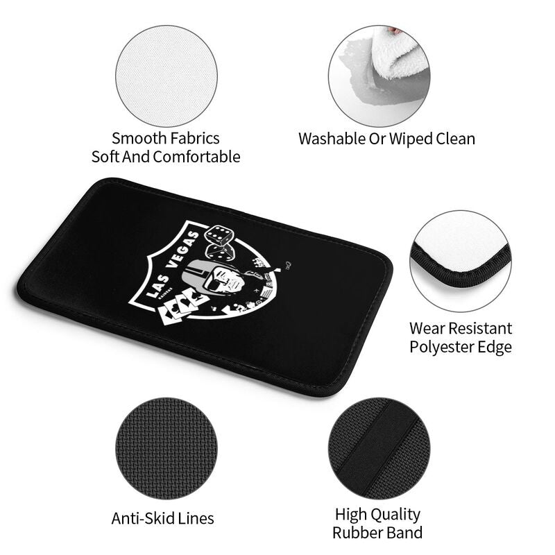 Car armrest box pad Las Vegas Raiders Printed center armrest box pad protective pad