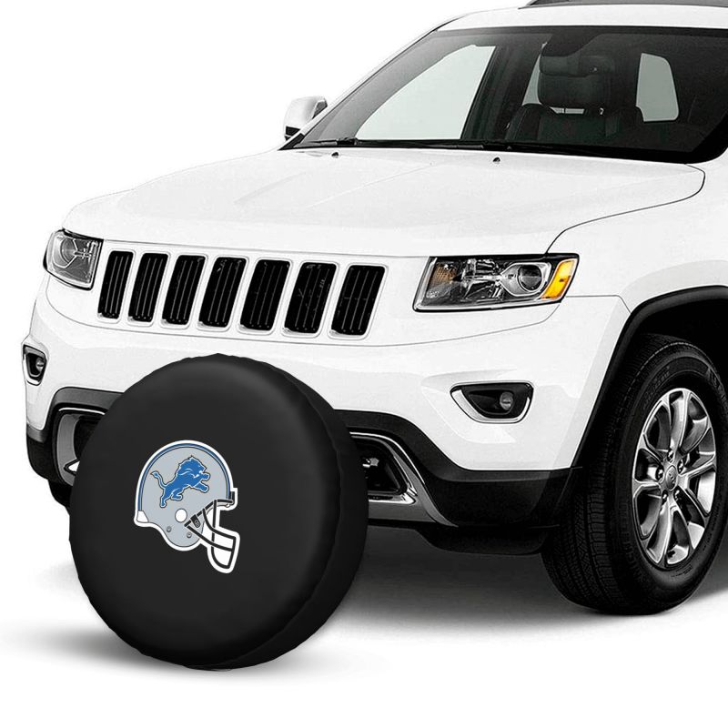 Detroit Lions 2 Car tire protective cover waterproof and dustproof tire cover