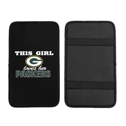 Green Bay Packers Printing car center console pad car armrest protective cover
