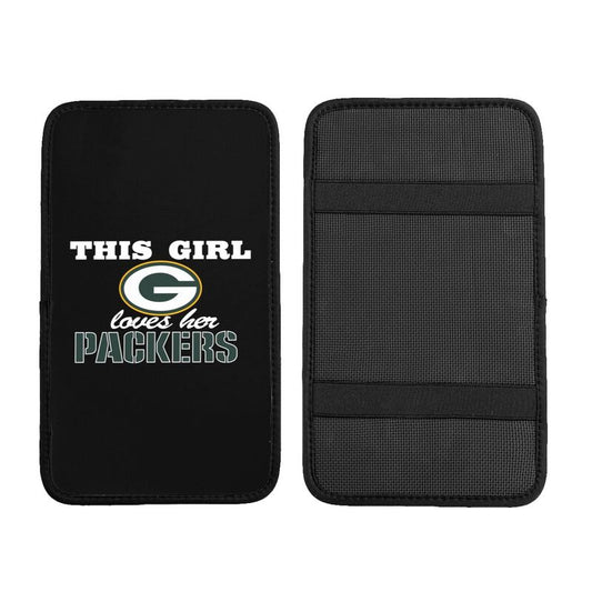 Green Bay Packers Printing car center console pad car armrest protective cover