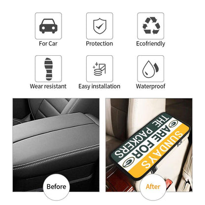 Green Bay Packers Personalized printed car armrest cover Car handrail box cushion