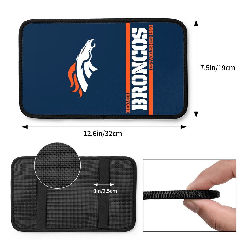 Denver Broncos Printed car armrest box pad Protective pad