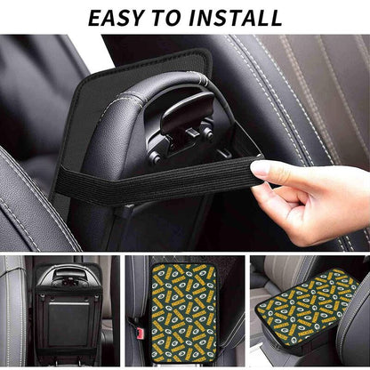 Green Bay Packers  Printed armrest protective cover car armrest box cushion