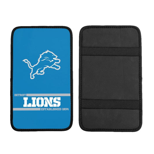 Detroit Lions Printed car armrest box pad Protective pad