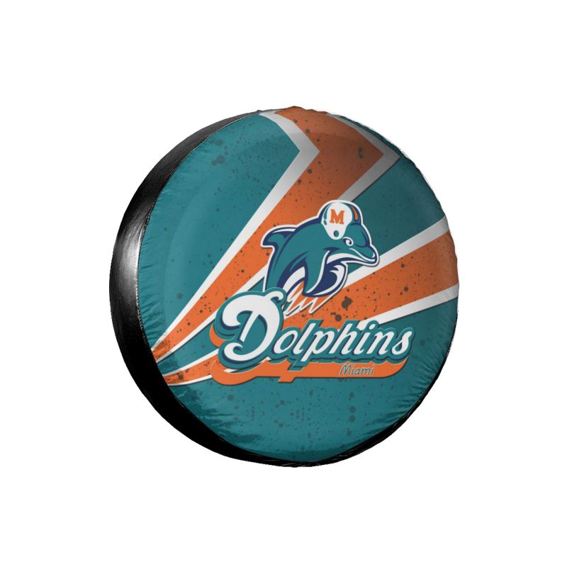 Miami Dolphins printed car tire cover dustproof and waterproof tire cover