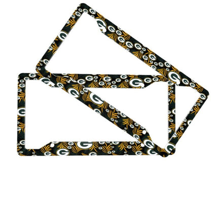 Green Bay Packers Print Car license plate frame four hole license plate holder (one pair)