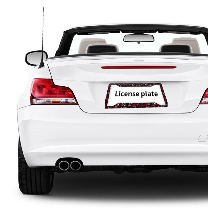 Atlanta Falcons Print Car license plate frame four hole license plate holder (one pair)