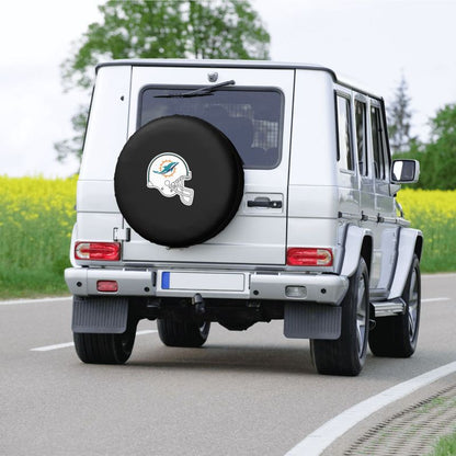 Miami Dolphins 3 Car tire protective cover waterproof and dustproof tire cover