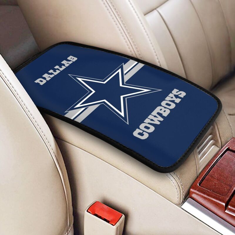 Car armrest box pad Dallas Cowboys 3 Printed center armrest box pad protective pad