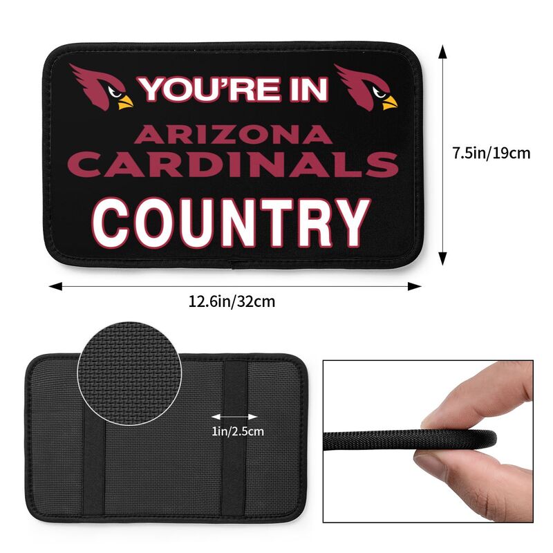 Arizona Cardinals Printed car armrest box pad elbow support pad