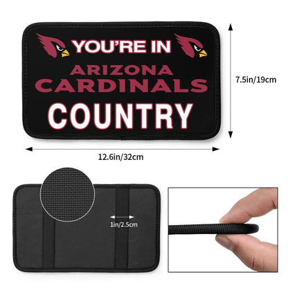 Arizona Cardinals Printed car armrest box pad elbow support pad