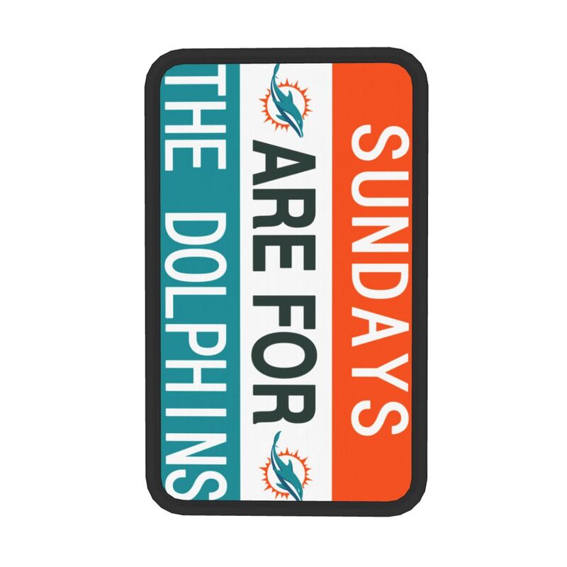 Miami Dolphins Personalized printed car armrest cover Car handrail box cushion