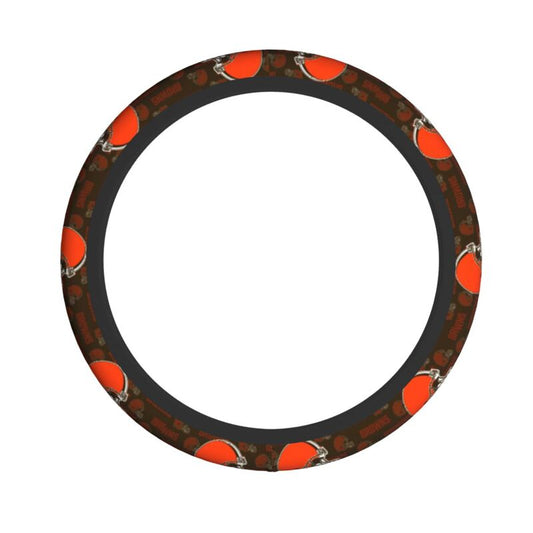 Cleveland Browns Printed elastic steering wheel cover breathable protective cover